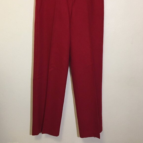 Vintage 70s 80s NWT RUSS Red Dress Pants High Waist Mom Grandma ILGWU (IB) - Picture 11 of 16